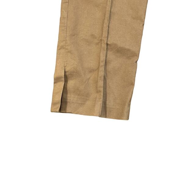 BCBGMAXAZRIA Dark Khaki Front Seam Split Ankle Pants Size 2 - Picture 2 of 9